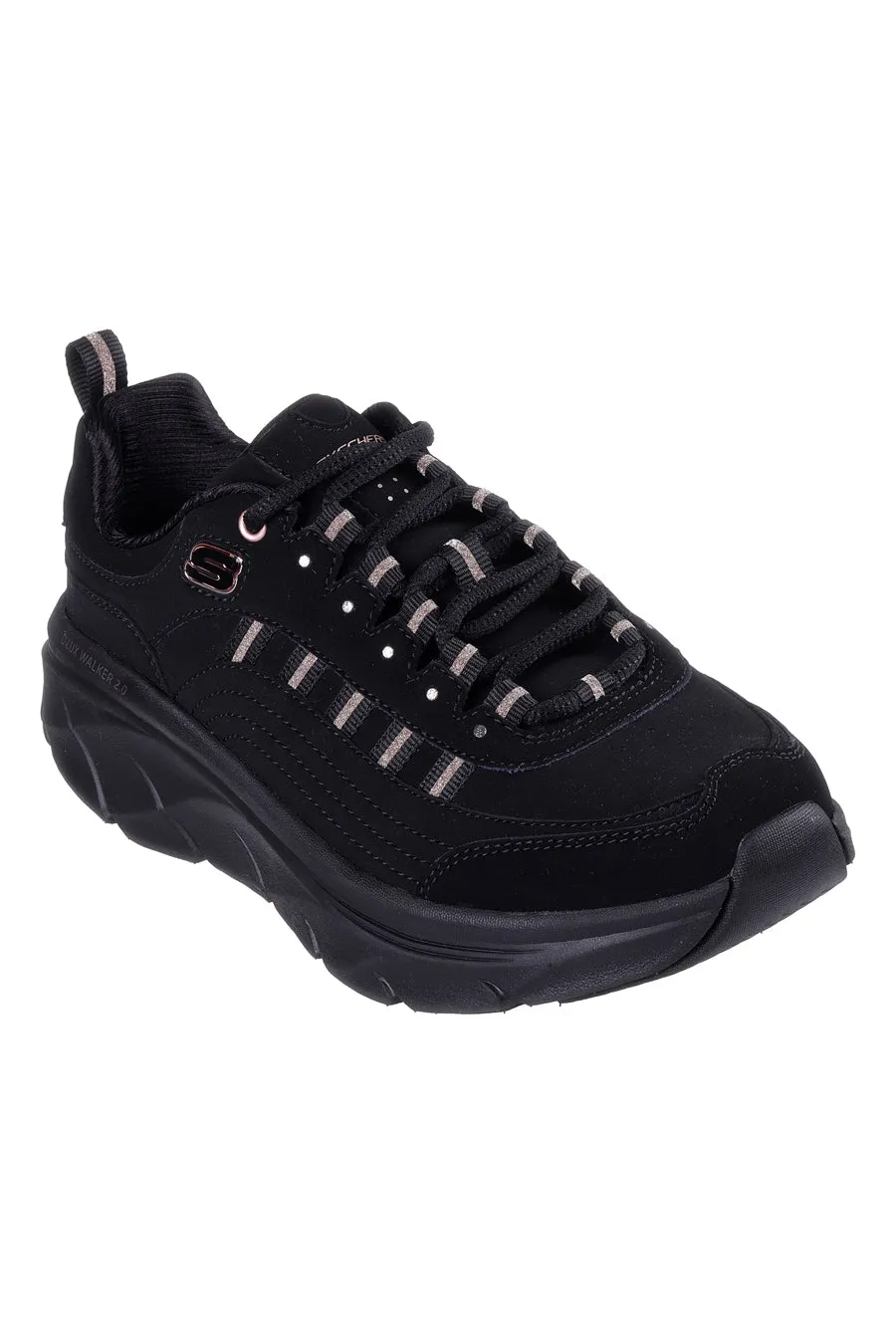 Sneakers Nere con Dettagli Glitter SKECHERS D'LUX WALKER 2.0 GOLDEN STEP