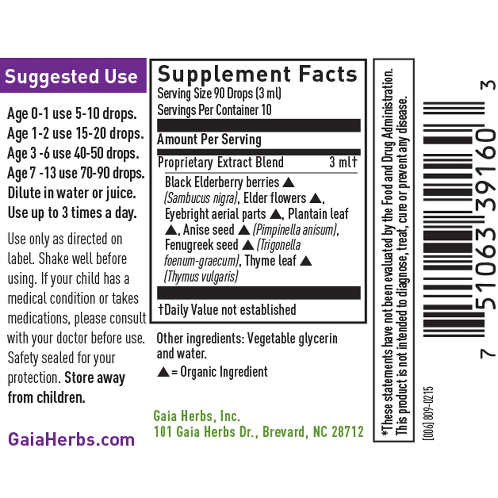 Sniffle Support Herbal Drops
