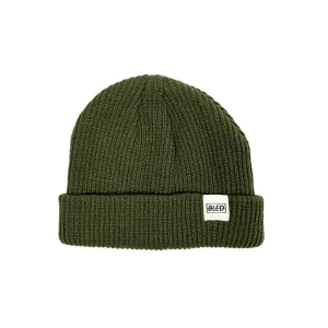 Snug Fisherman Beanie - Olive Green
