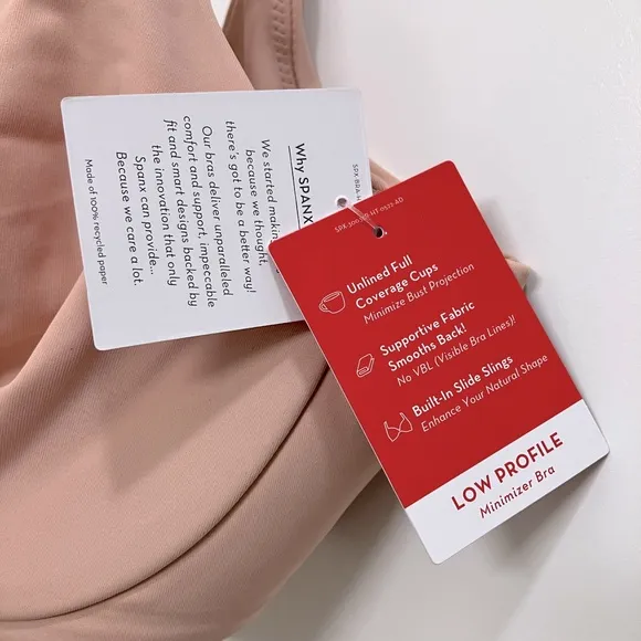 SPANX NWT Low Profile Minimizer Size 34DD Bra in Vintage Rose 🤍
