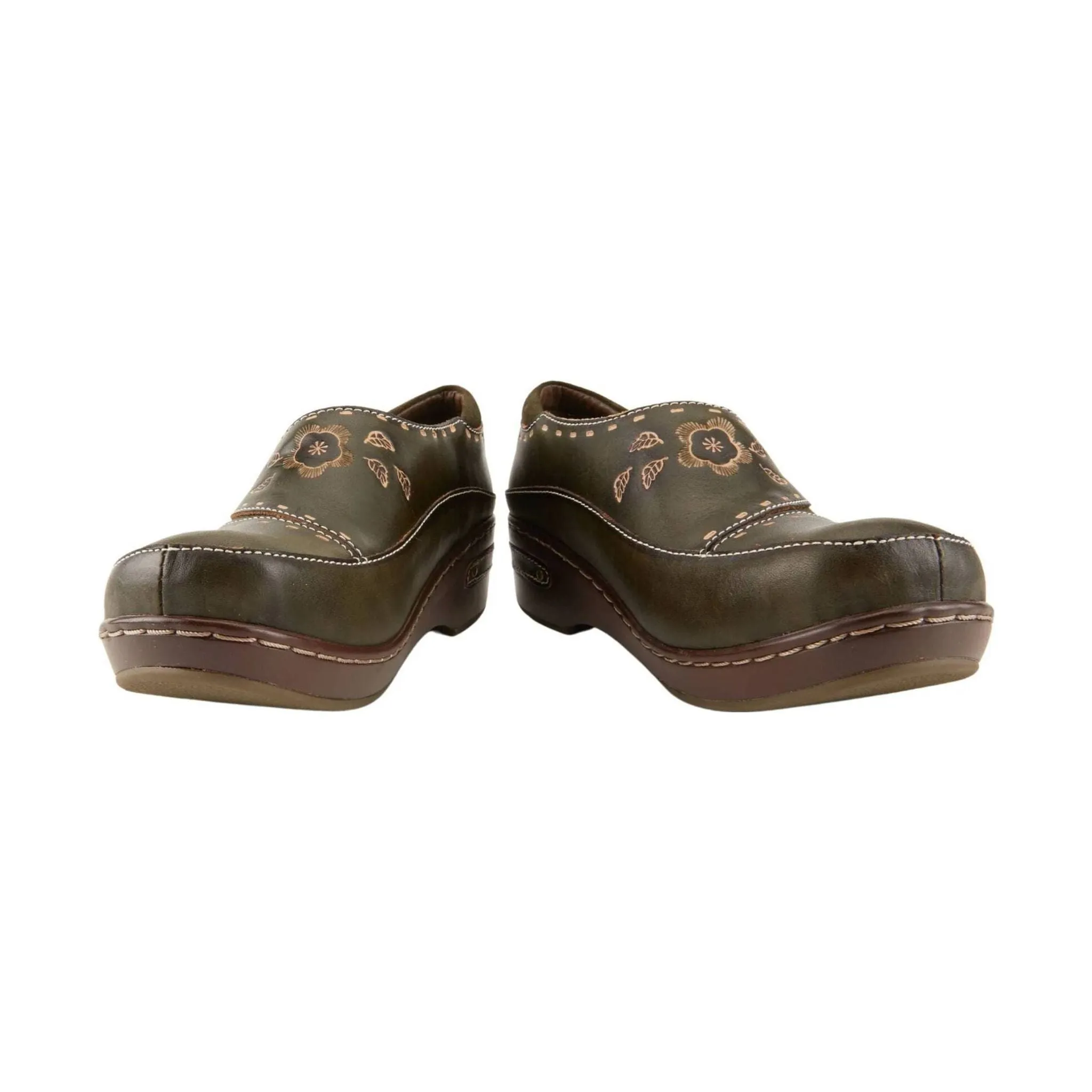 Spring Step L'artiste Women's Burbank Clogs - Olive Green