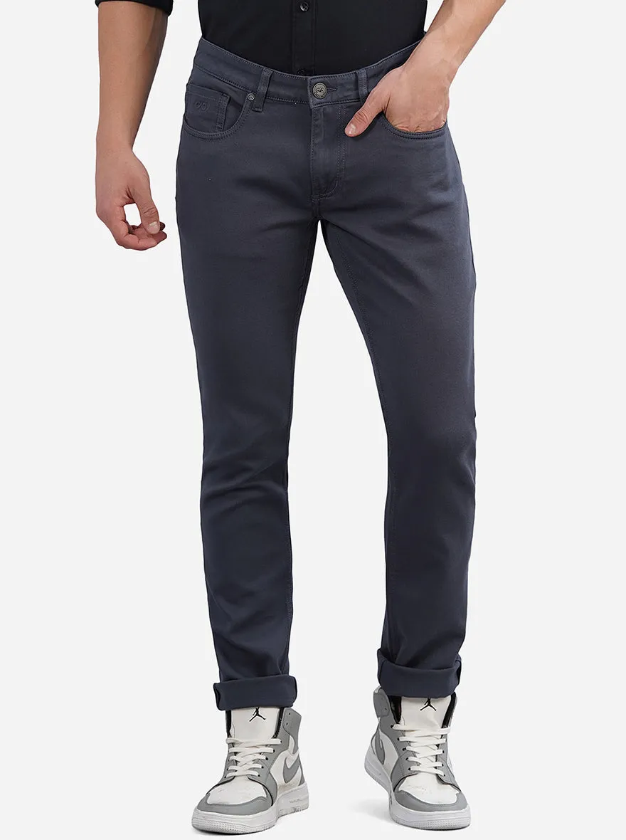 Steel Blue Washed Slim Fit Jeans | JadeBlue