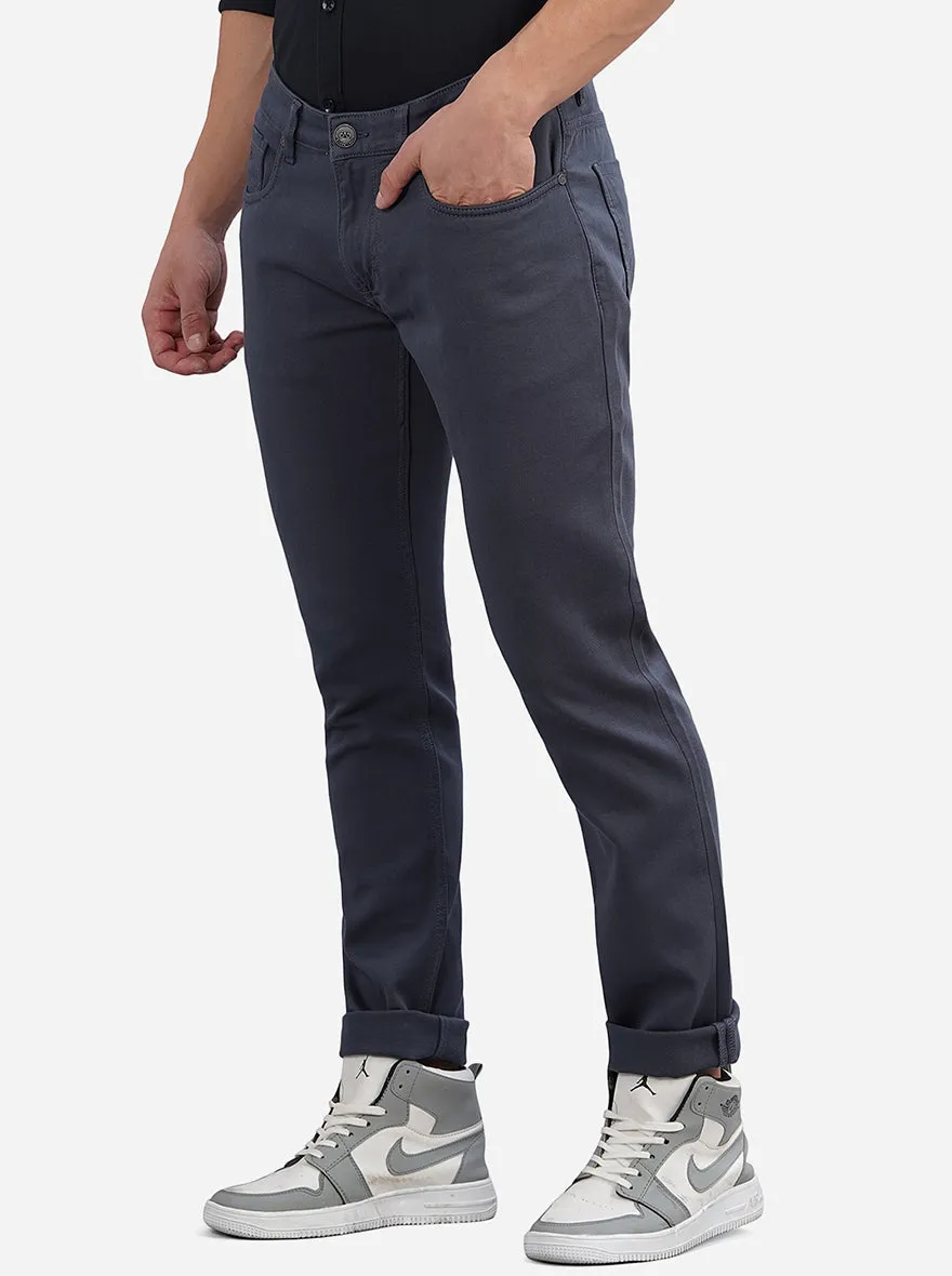 Steel Blue Washed Slim Fit Jeans | JadeBlue