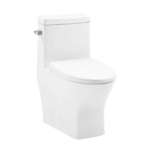 Sublime II One-Piece Round Toilet with Left Side Flush, 10" Rough-In 1.28 gpf