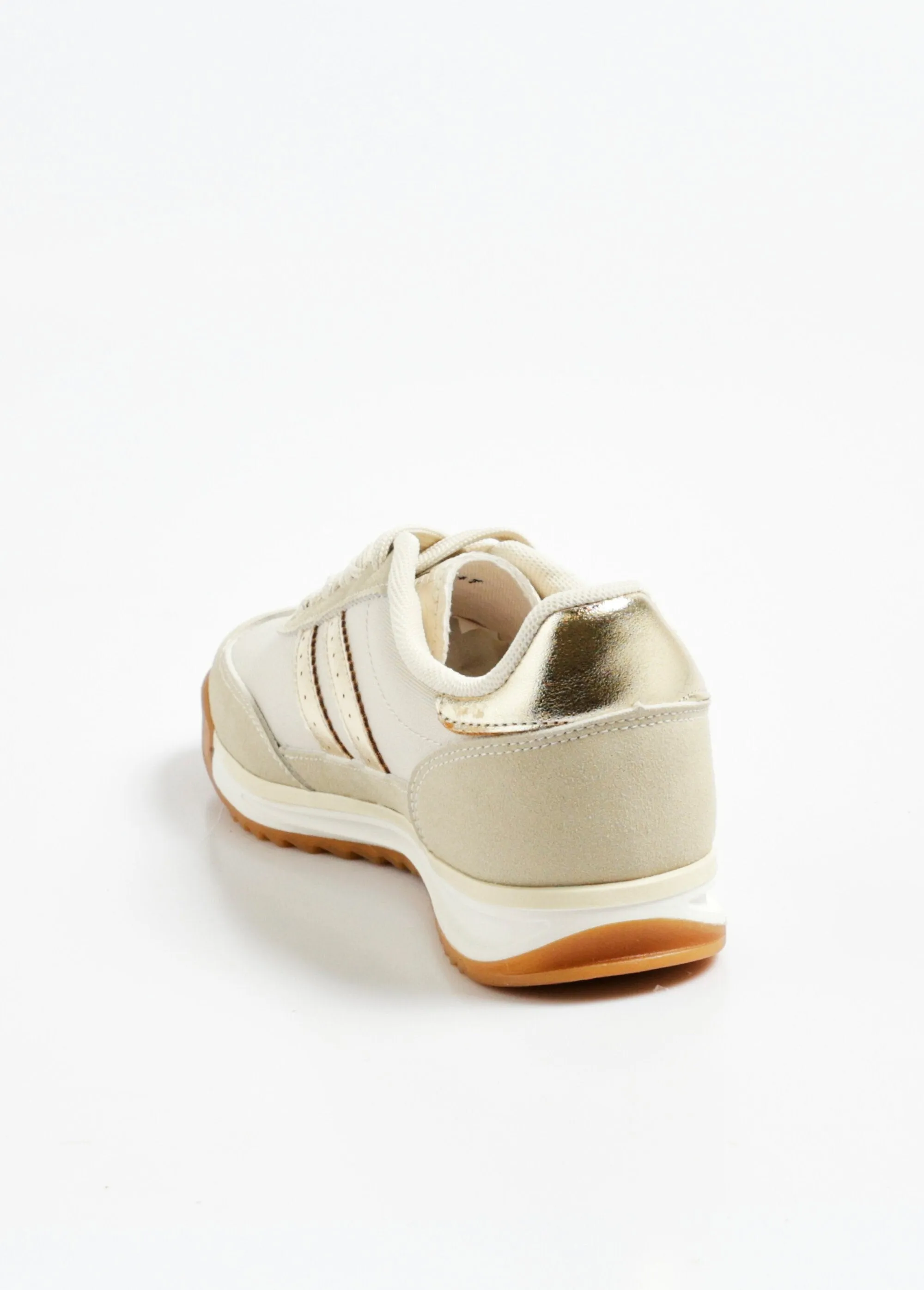 Suede-look wedge sneakers