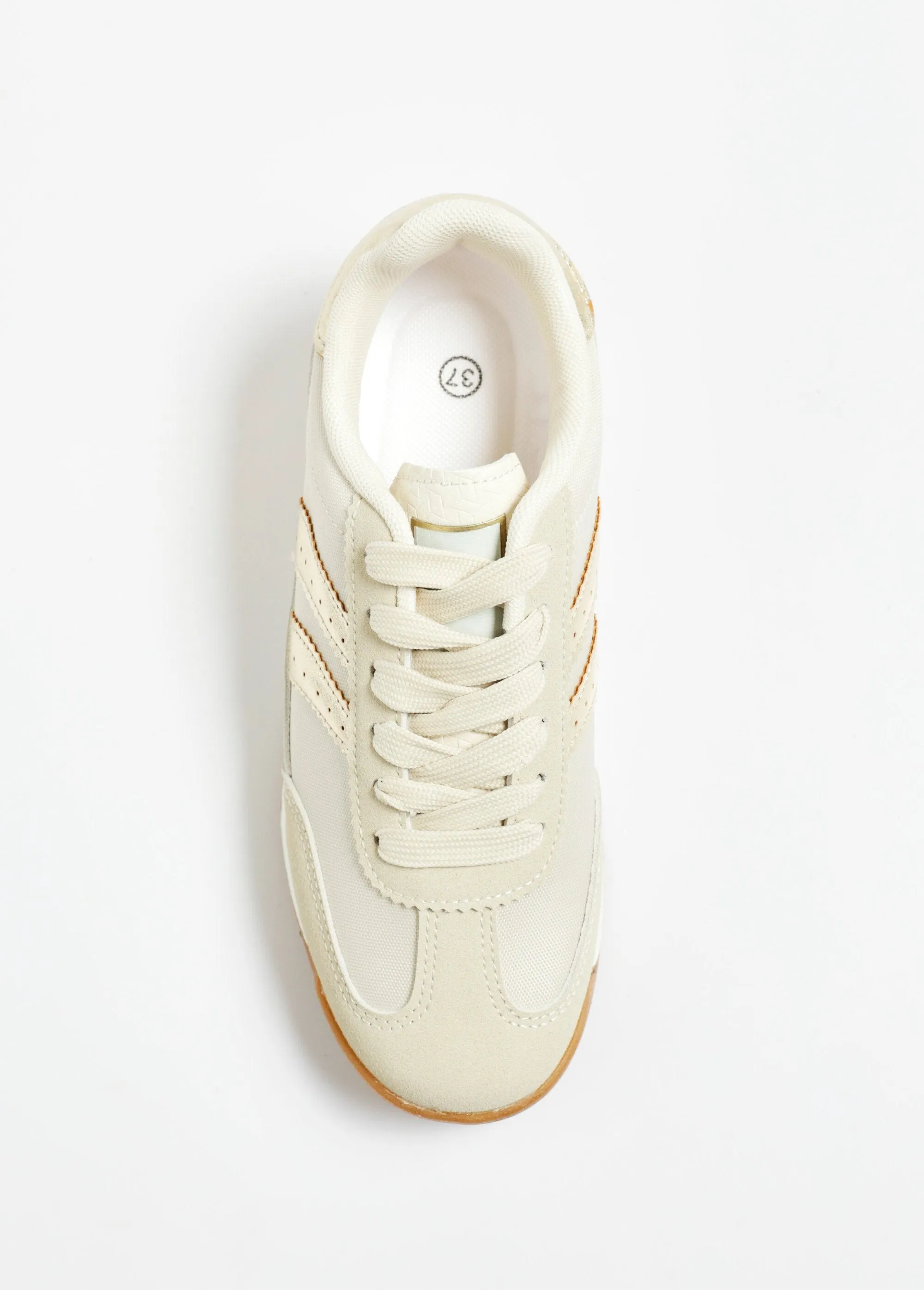 Suede-look wedge sneakers