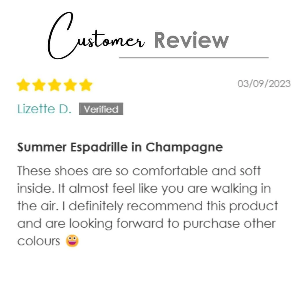 Summer Espadrille in Champagne