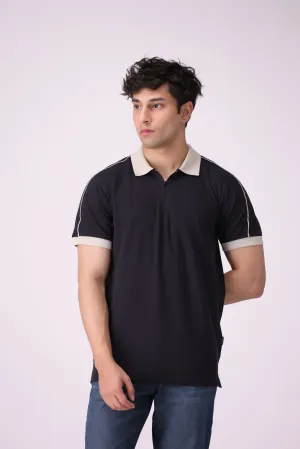 SunZip Black Polo Shirt