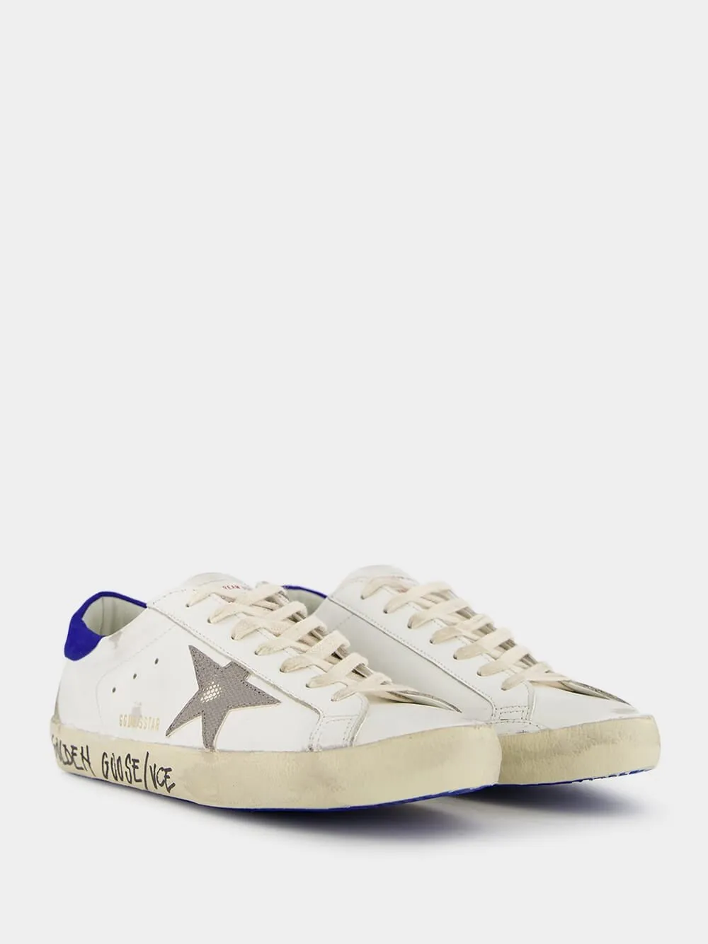 Super-Star Distressed Leather Sneakers