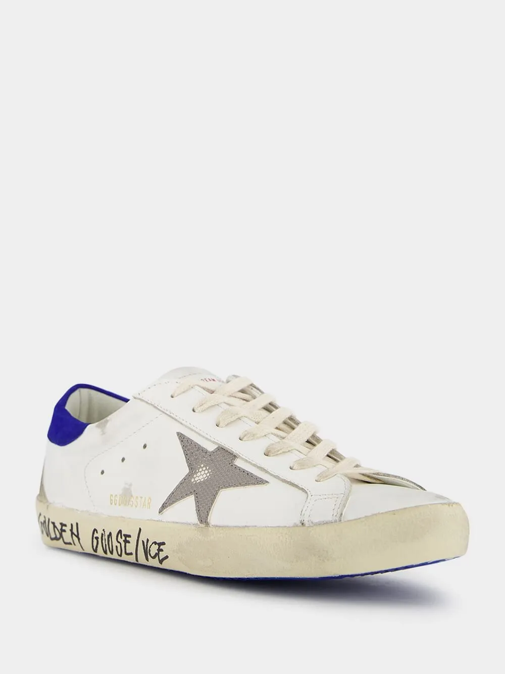 Super-Star Distressed Leather Sneakers