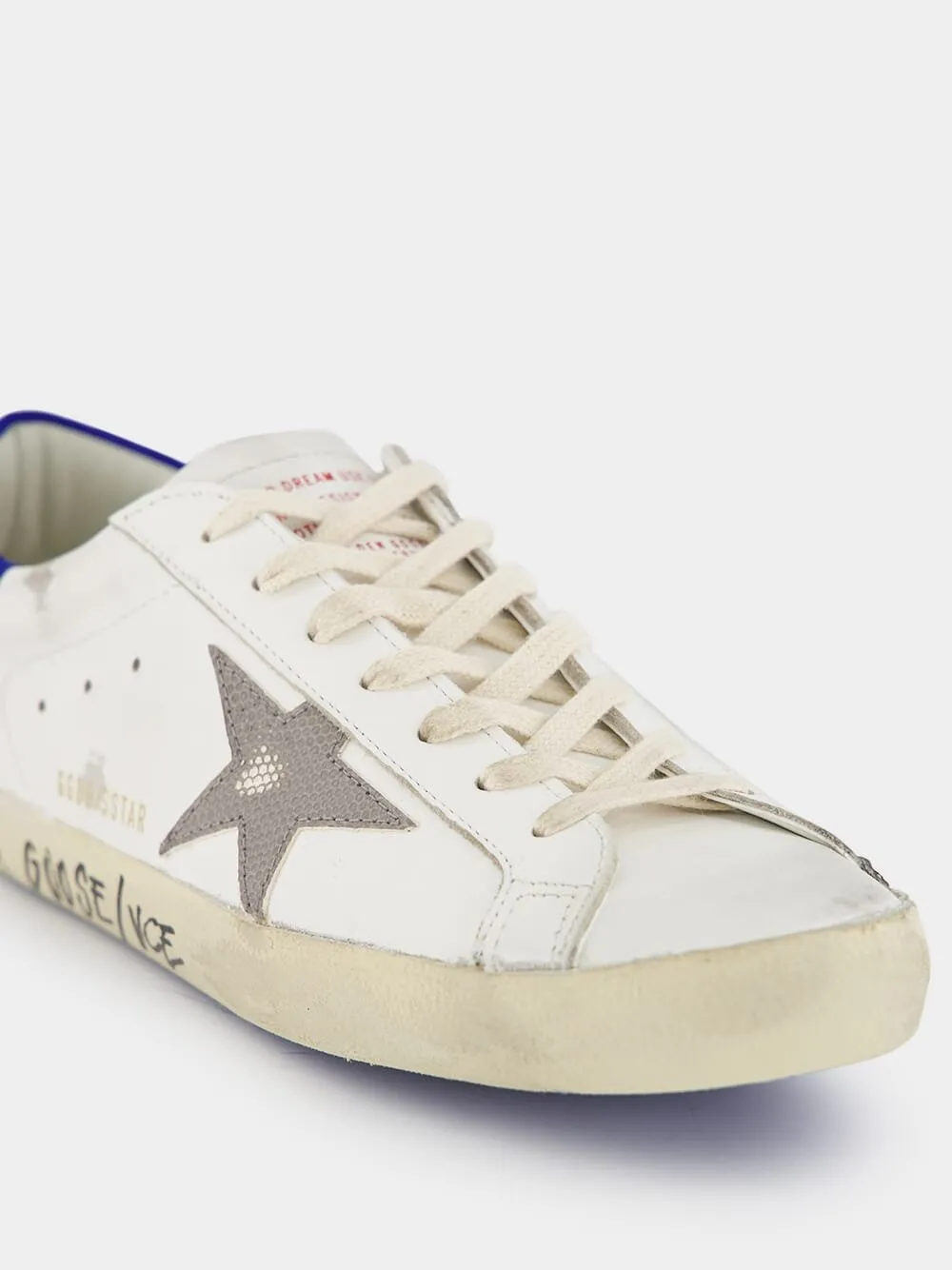 Super-Star Distressed Leather Sneakers