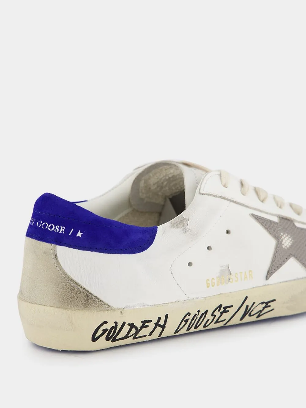 Super-Star Distressed Leather Sneakers