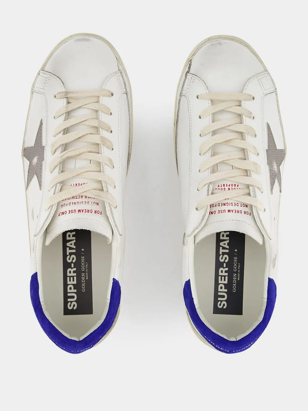 Super-Star Distressed Leather Sneakers