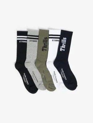 THRILLS MINIMAL THRILLS 5 PACK SOCK - MULTI
