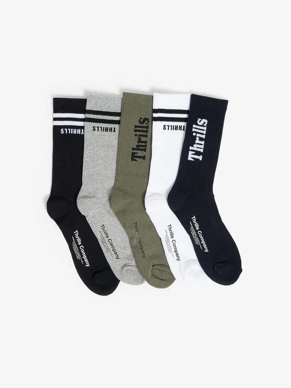 THRILLS MINIMAL THRILLS 5 PACK SOCK - MULTI