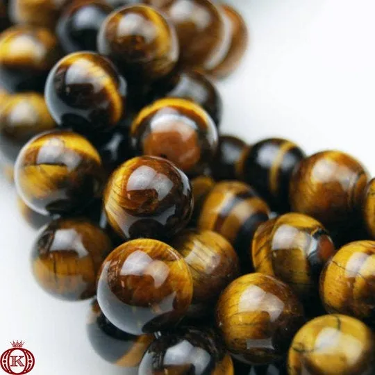 Tiger Eye Beads Smooth Round