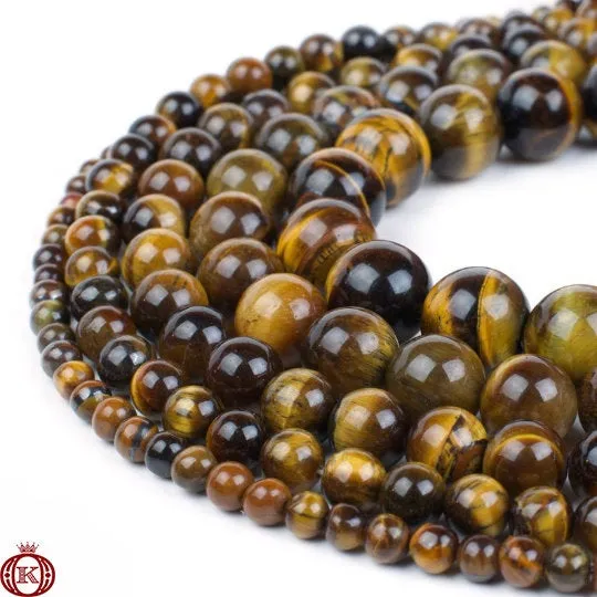 Tiger Eye Beads Smooth Round