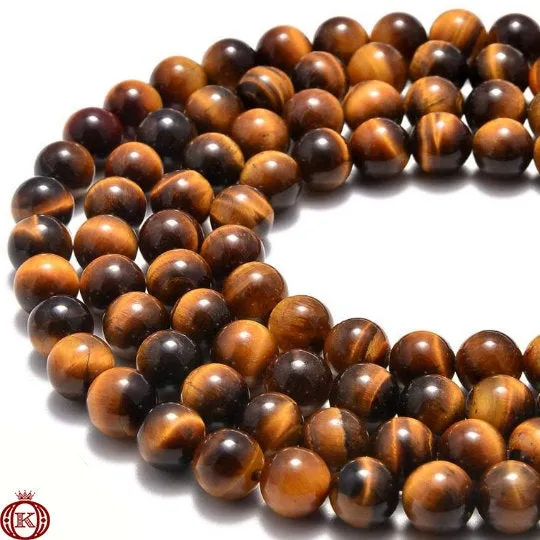 Tiger Eye Beads Smooth Round