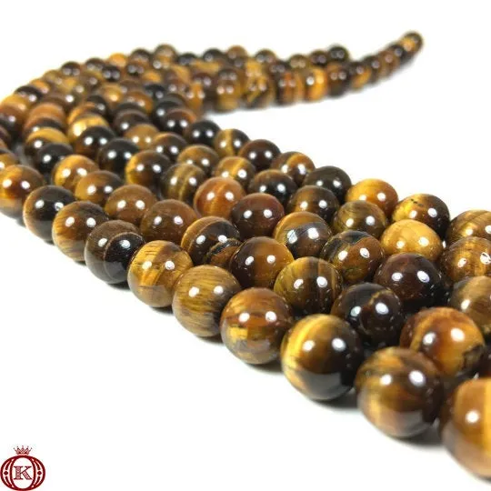 Tiger Eye Beads Smooth Round