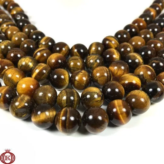 Tiger Eye Beads Smooth Round