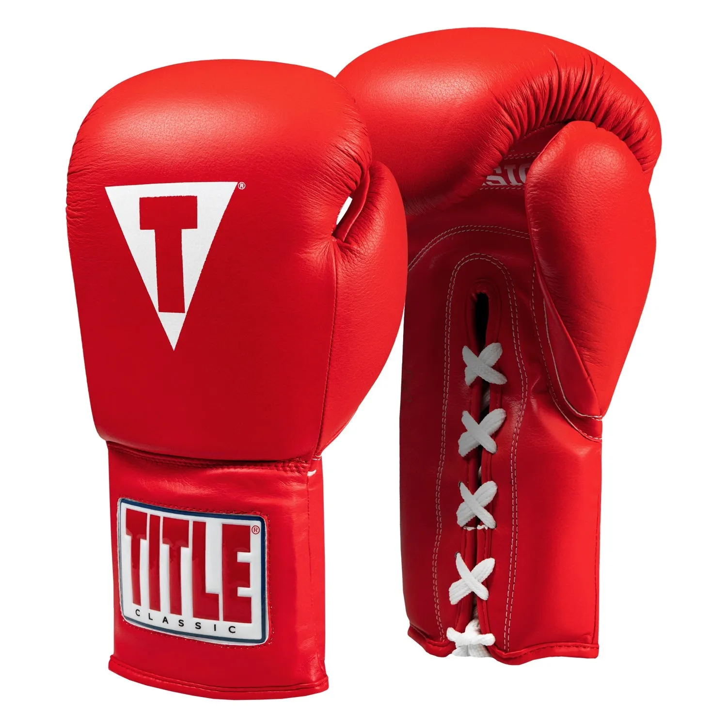 TITLE Classic Leather Lace Training Boxing Gloves 2.0