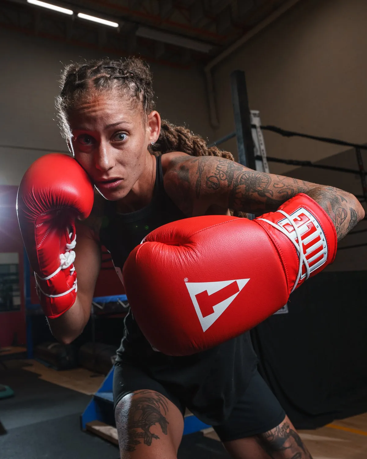 TITLE Classic Leather Lace Training Boxing Gloves 2.0