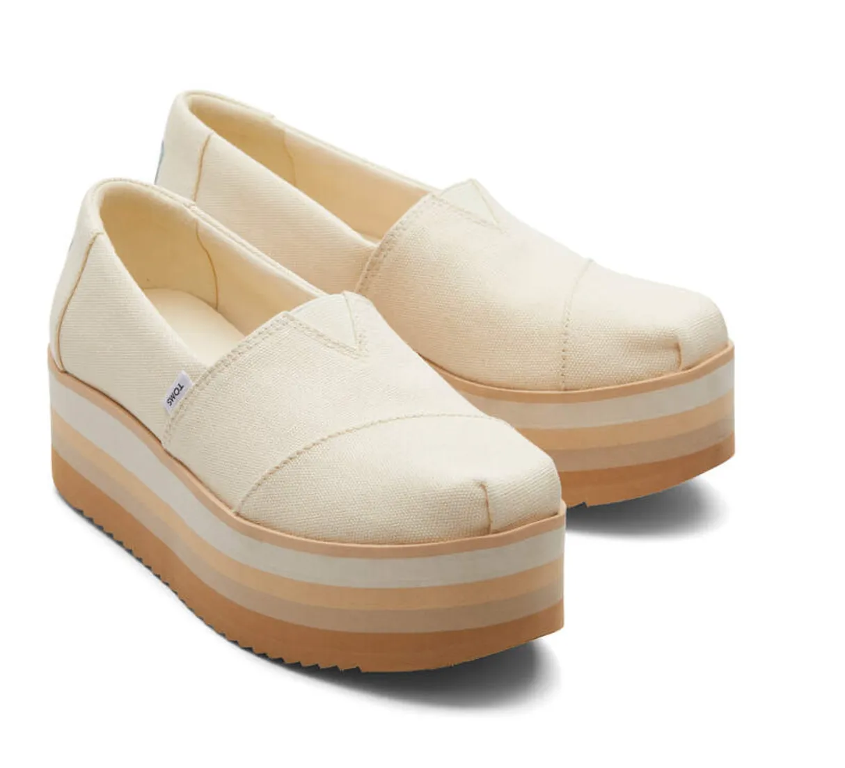 TOMS Alpargata Platform Natural Canvas Women Espadrille
