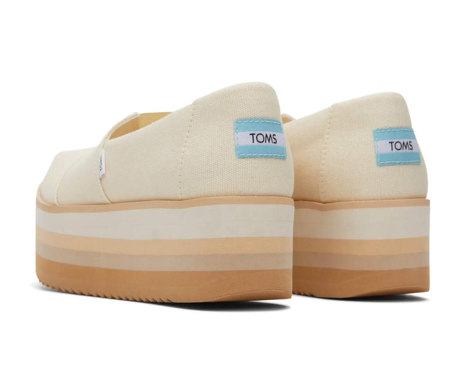 TOMS Alpargata Platform Natural Canvas Women Espadrille