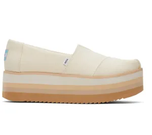 TOMS Alpargata Platform Natural Canvas Women Espadrille