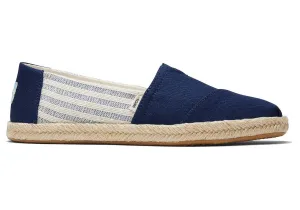 Toms Alpargata Rope University Stripes-NAVY