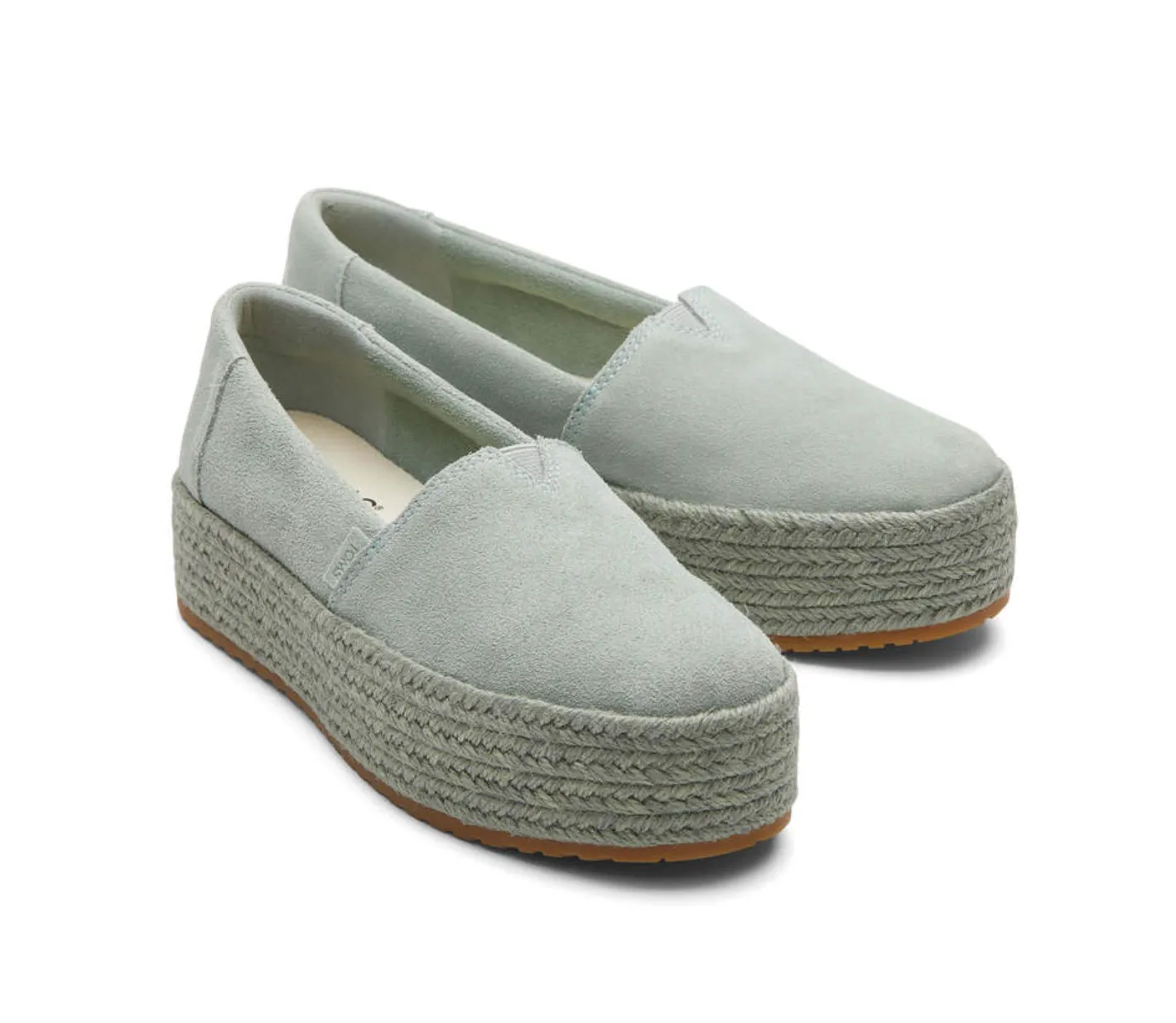 TOMS Valencia Sage Suede Platform Espadrille