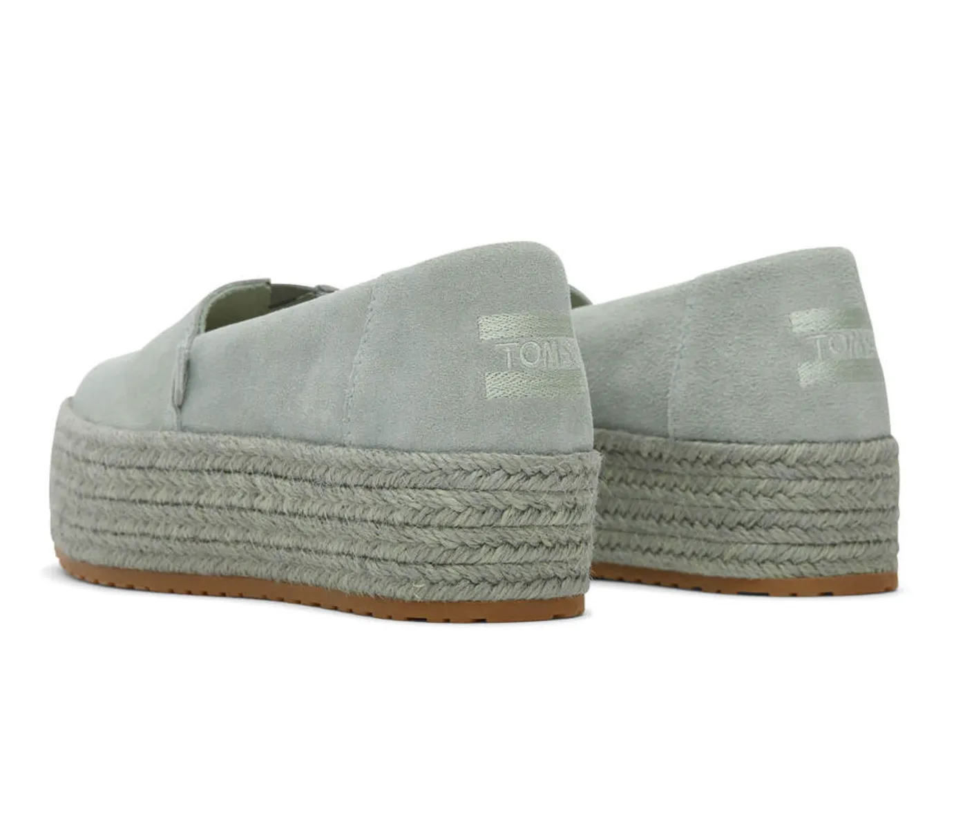 TOMS Valencia Sage Suede Platform Espadrille