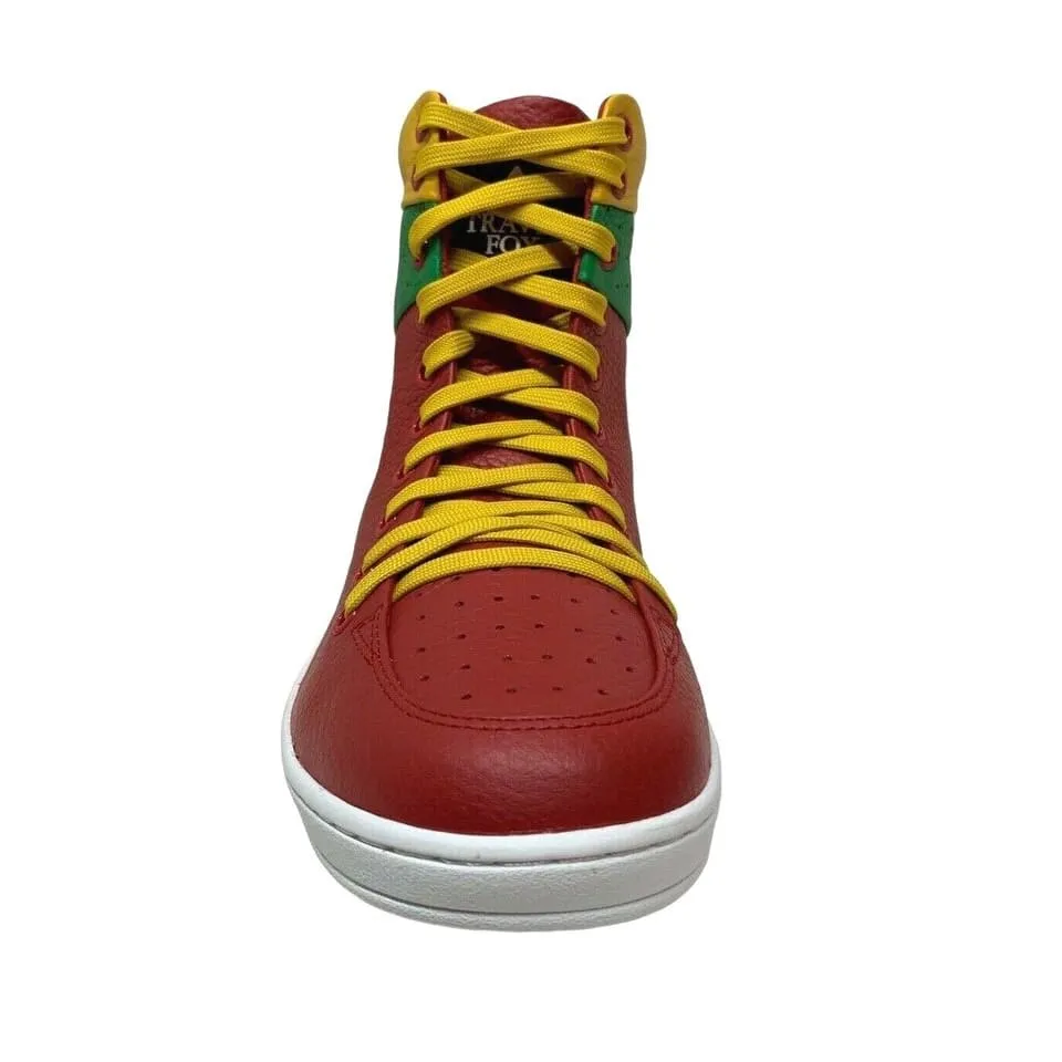 Travel Fox 900 Men's Red Yellow and Green Leather High Top Sneakers 916101 33