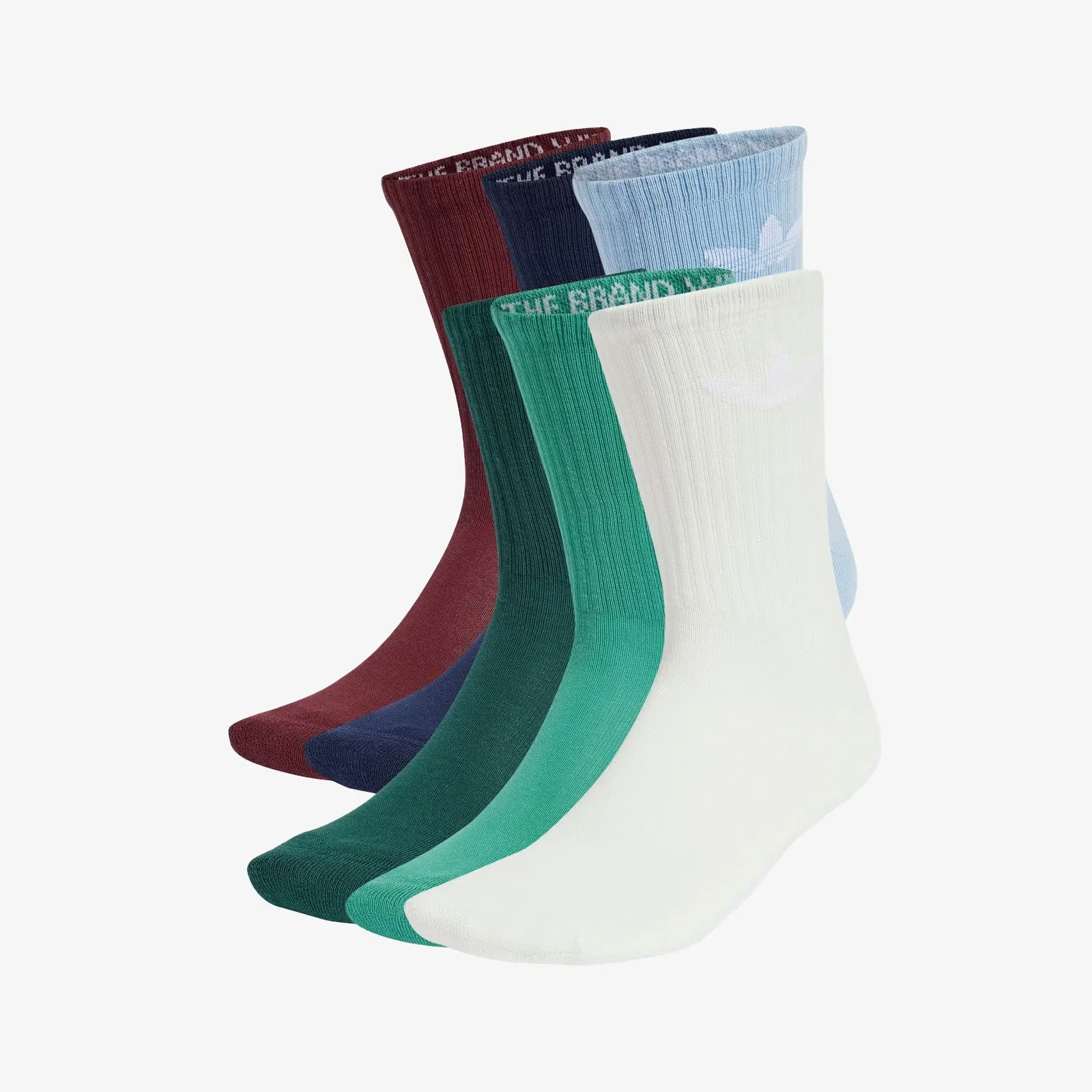 Trefoil Cushion Crew Socks (6 Pairs) - Multi