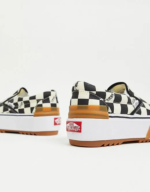 Vans Old Skool CheckerBoard Staced SlipOn Sneaker