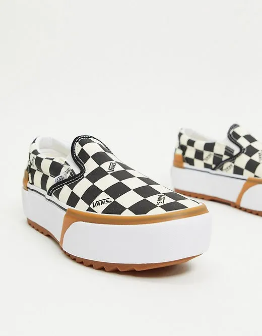 Vans Old Skool CheckerBoard Staced SlipOn Sneaker