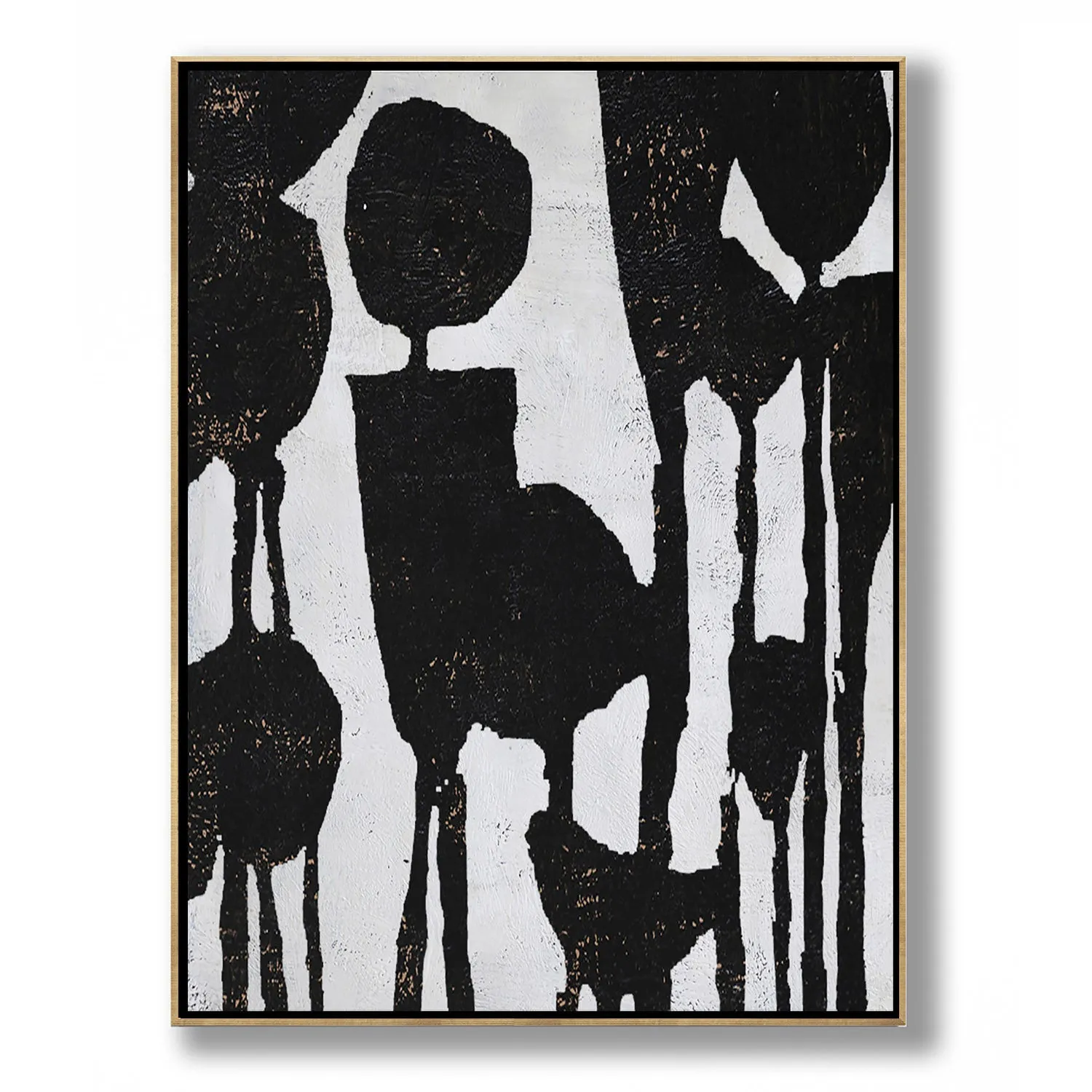 Vertical Abstract Flower Painting H237V