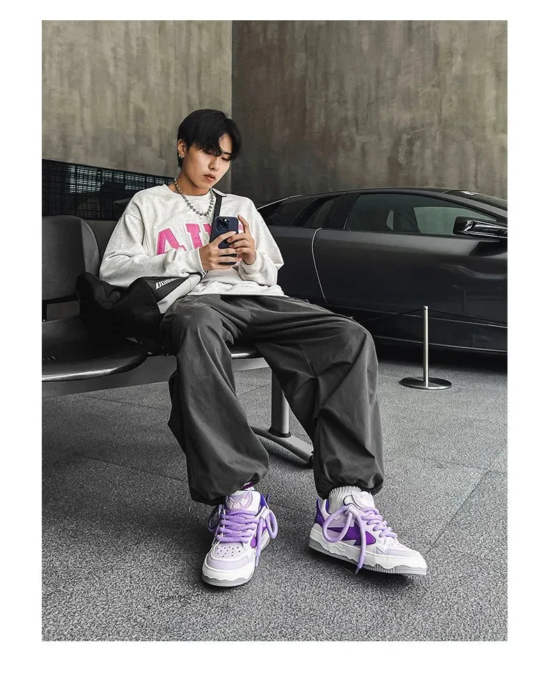 VougeVamp Unisex Skateboard Street Sneakers – Hip-Hop Style Vulcanized Casual Shoes for Walking & Sports