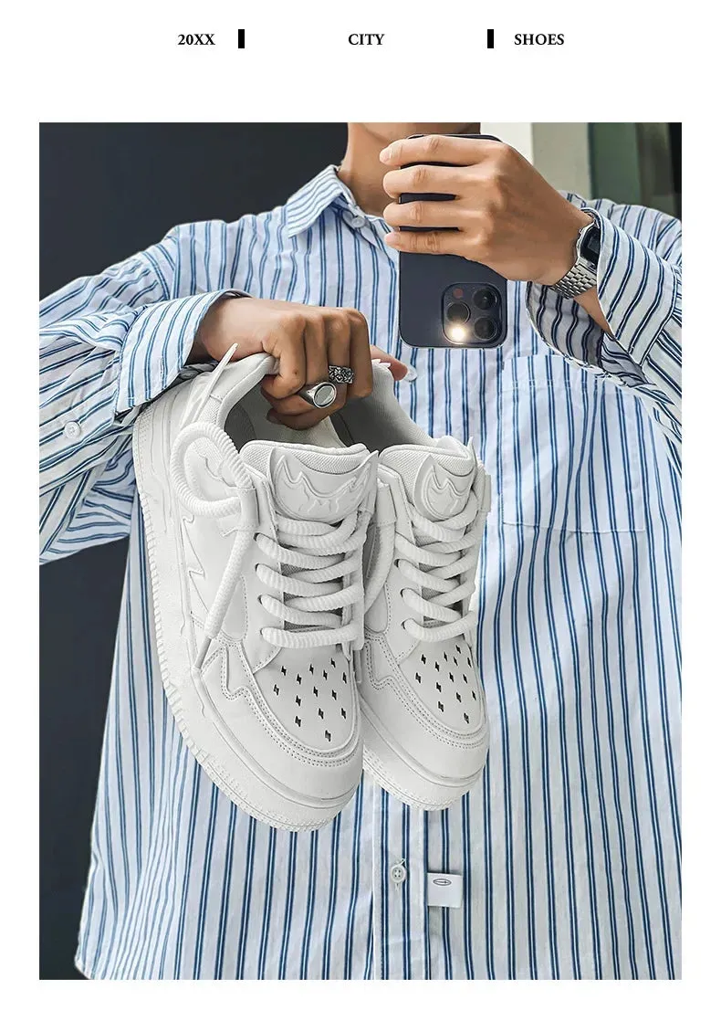 VougeVamp Unisex Skateboard Street Sneakers – Hip-Hop Style Vulcanized Casual Shoes for Walking & Sports
