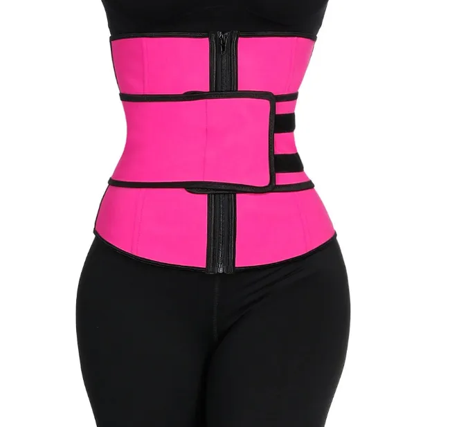 Waist Trainer Sweat Belt Fitness Trimmer ~ With Velcro & Zipper!