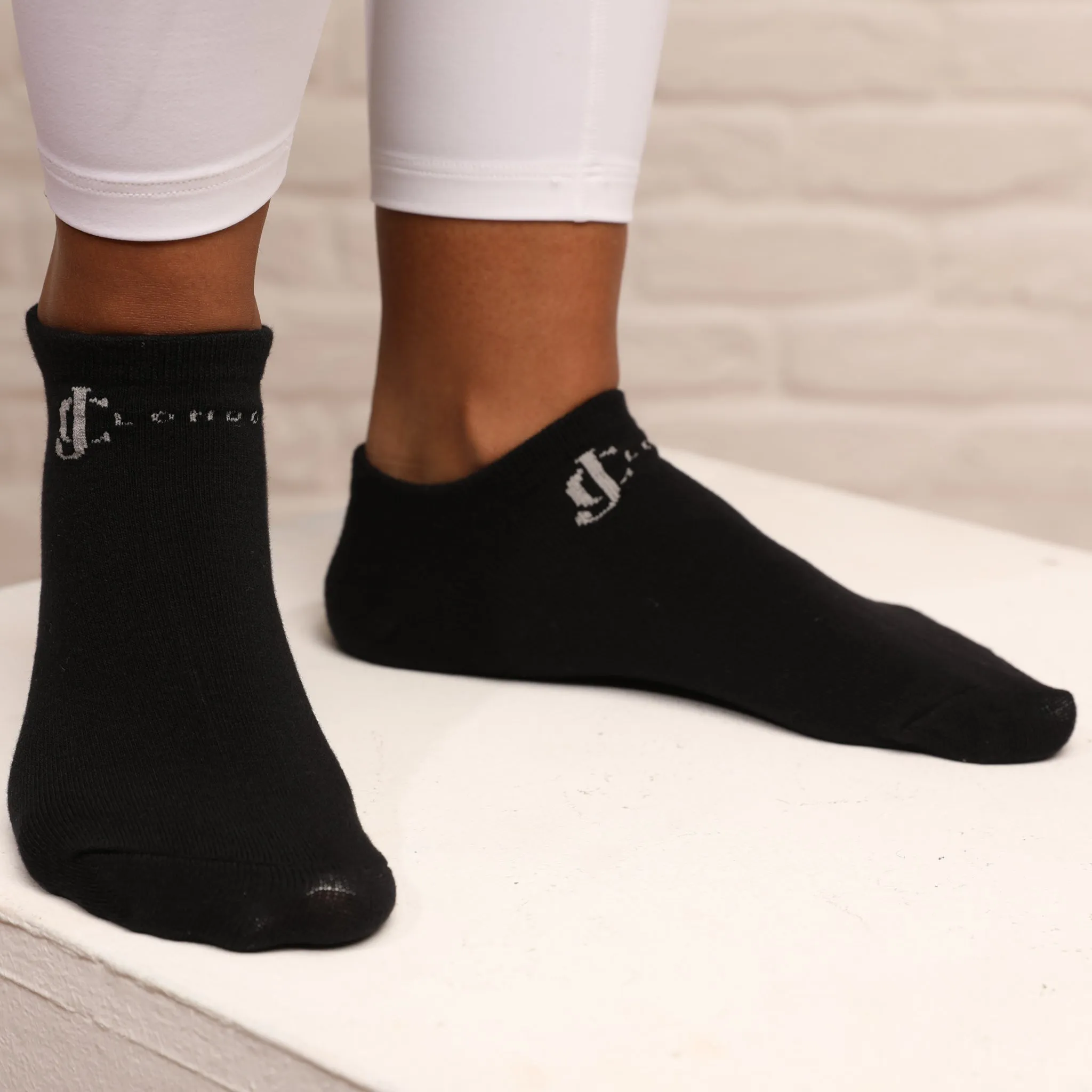 women's ankle socks black pack of 3