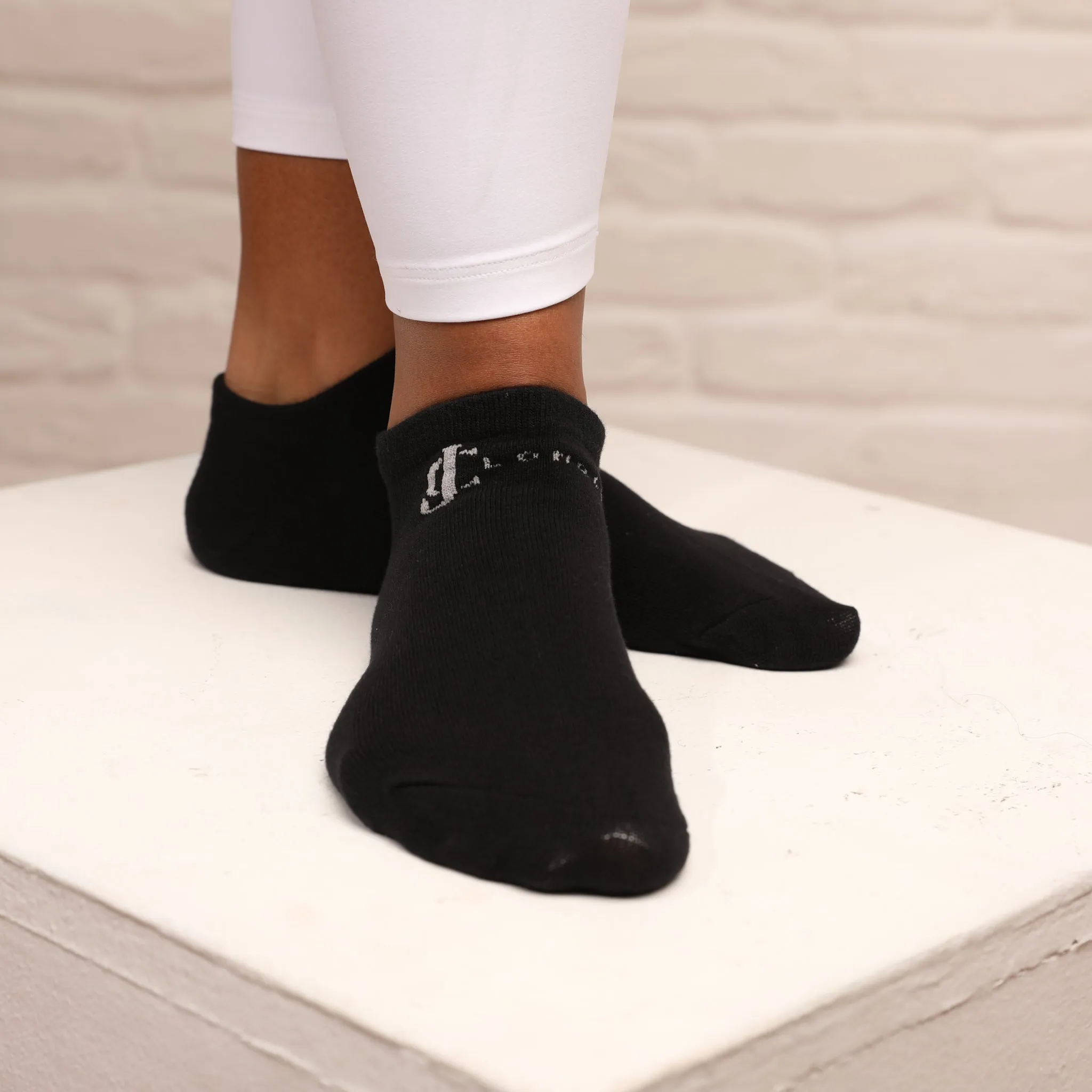 women's ankle socks black pack of 3