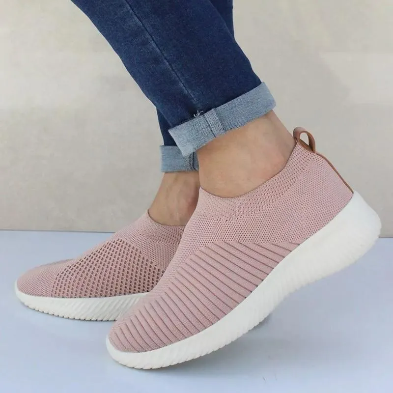 Women's Crystal Breathable Orthopedic Slip-On Walking Shoes