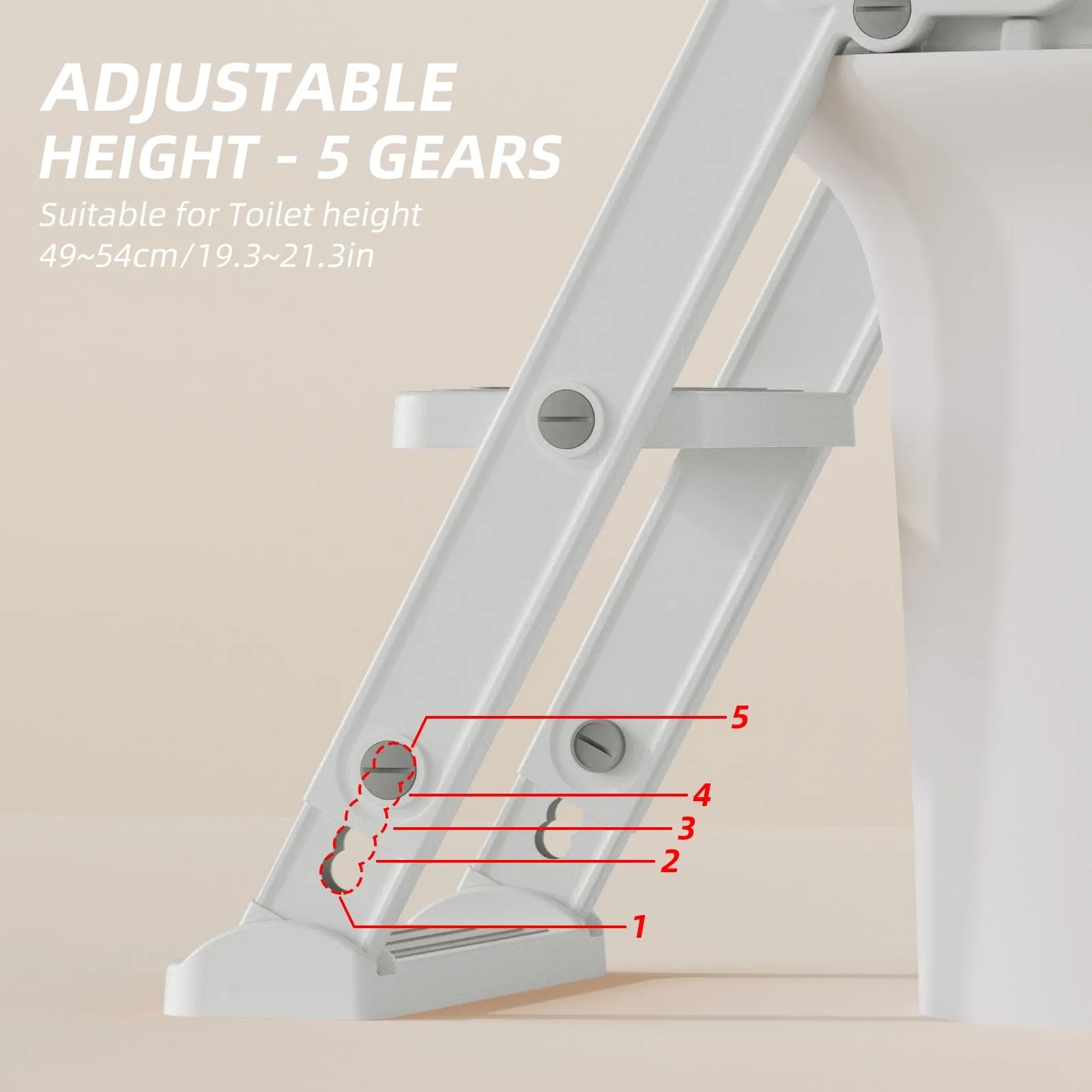 XJD Potty Training Seat for Toddler Toilet with Step Ladder for Kids Boys Girls Potty Training Toilet Adjustable Comfortable PU Safe Potty Seat with Anti-Slip Pads